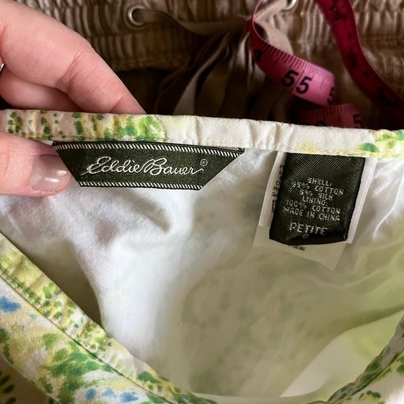 Eddie Bauer White Floral Print Tiered Midi Skirt Size 6 - Picture 6 of 13